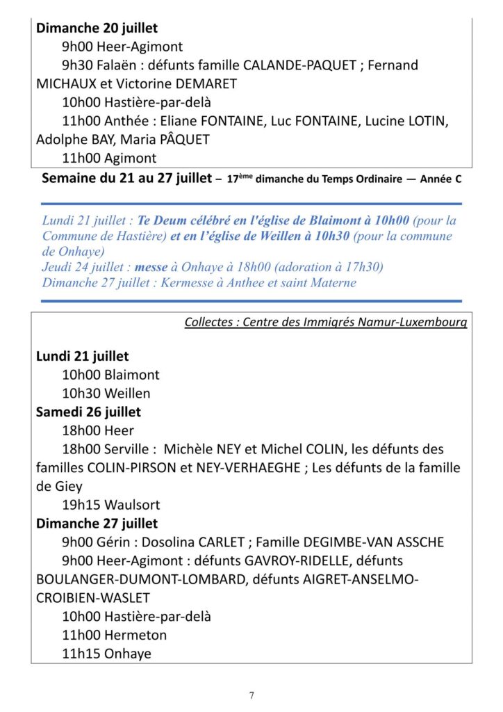 Calendrier juillet août5-07