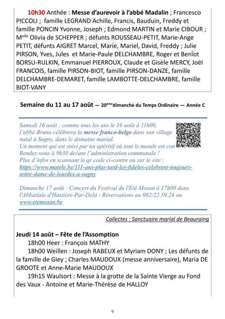Calendrier juillet août5-09